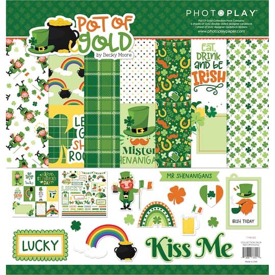 Photoplay Paper Pot Of Gold Collection Pack, 12&#x22; x 12&#x22;